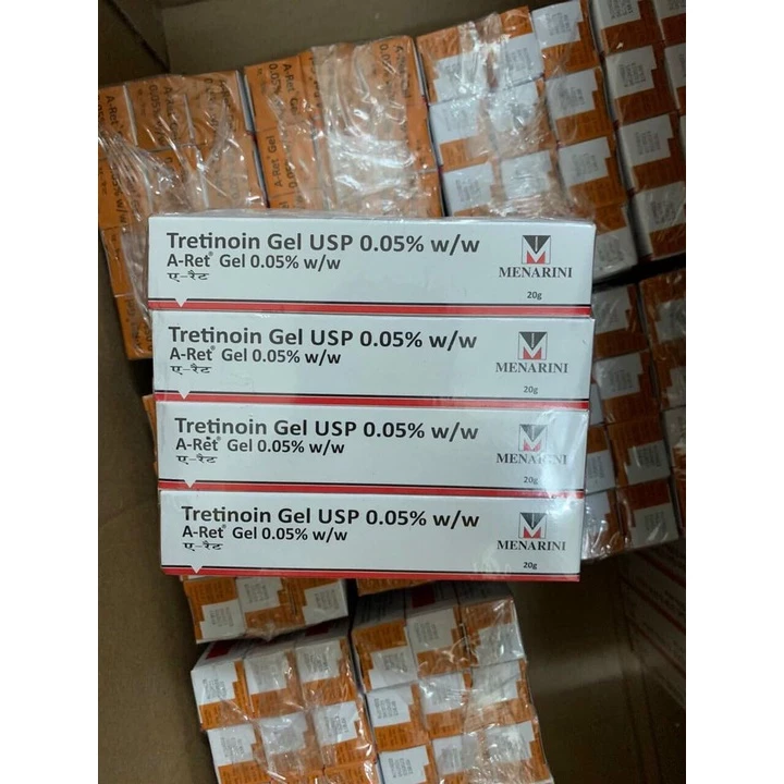 Tretinoin Aret 0.1% - 0.05% - 0.025% gel (20g) giảm mụn, chống lão hóa, tre tretinol Ấn Độ