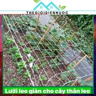 Lưới làm giàn cho cây leo khổ cao 4-5m (dài bán theo mét tới), lưới cước làm vườn, sợi cước dày, bền, chịu được nắng mưa