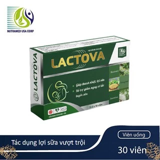 Viên uống chính hãng Nutramed Lactova lợi sữa, tăng tiết sữa, thông tuyến sữa phụ nữ sau sinh