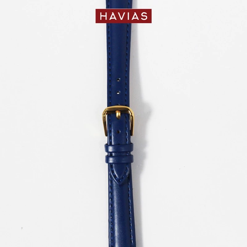 Dây đồng hồ nữ da thật HAVIAS Slim trẻ trung, cá tính 14mm 16mm 18mm