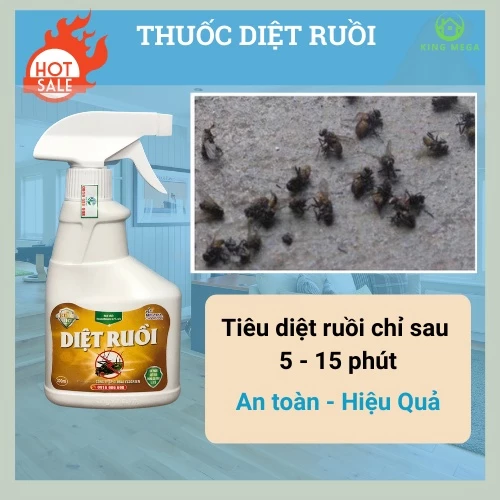 Thuốc diệt ruồi giấm - Nỗi khiếp sợ mọi loại ruồi - sản phẩm cao cấp King Bio