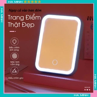 Gương Cảm Ứng Led Để Bàn Trang Điểm Cực Cool