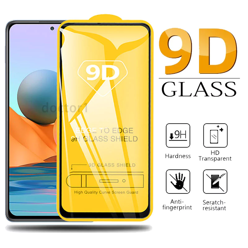 Kính cường lực bảo vệ toàn phần 9D cho Redmi 9 8 7 Note 10 5G 10S 9T 9 9s 8 7 K40 K30 K20 Pro 7A 8A 9A 9C