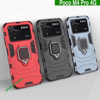 Ốp lưng Poco M4 Pro 4G Iron Man Iring chống sốc giá đỡ xem phim bảo vệ toàn diện