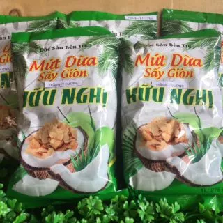 [ combo 5 gói]mứt dừa sấy giòn hữu nghị