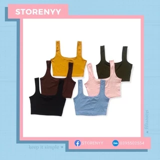 Áo croptop tanktop ba lỗ cổ vuông ôm body - Basic Solid Tank Top • Storenyy