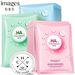 Hot - Mặt Nạ HA Images Dưỡng Da Mụn Cấp Ẩm Thải Độc Trắng Da (Hồng, Xanh Dương, Xanh Lá) Chustore MN2