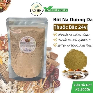 bột mặt nạ trắng da 24 vị đông y