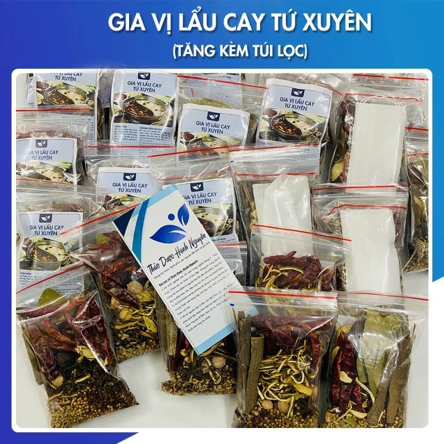 Sỉ 5 Gói Gia Vị Lẩu Cay Tứ Xuyên (Tặng Kèm Túi Lọc) - Gia vị lẩu cay, lẩu cay tứ xuyên, lẩu cay trùng khánh