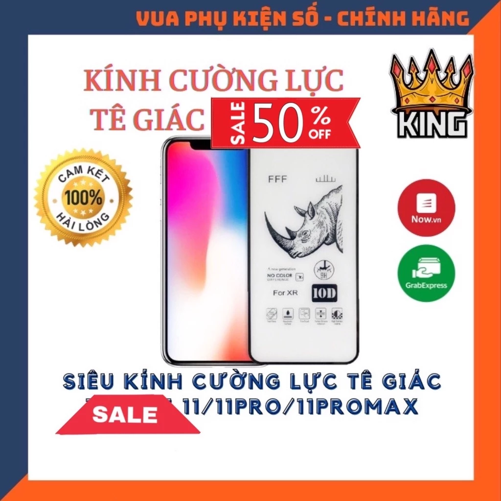 Kính cường lực 11/11pro /11promax - Kính cường lực Tê giác Full màn- Siêu phẩm
