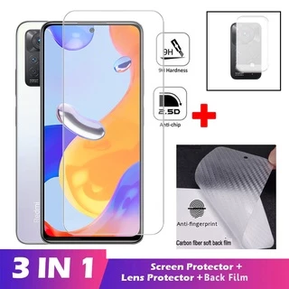 Redmi Note 11 Pro Kính Cường Lực 3 Trong 1 Bảo Vệ Ống Kính Máy Ảnh Cho Xiaomi Redmi Note 11 Pro 5G 11s 10T 10 Prime 10S 5G 4G 9s 9 Pro Max