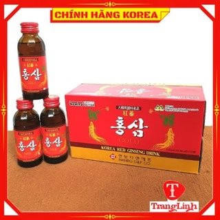 Nước hồng sâm hàn quốc hộp 10 chai x 100ml - Nước sâm chính hãng Hanbo - tranglinhkorea