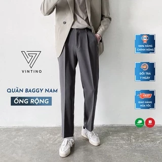 Quần âu nam Hàn Quốc ống suông đen dáng baggy, quần tây nam công sở vải co giãn phong cách trẻ trung Unisex QABG