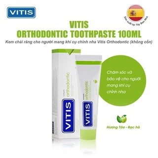 Kem đánh răng làm mềm mảng bám cho người chỉnh nha, niềng răng Vitis Orthodontic 100ml