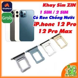 Khay sim iPhone 12 Pro/ 12 Pro Max bản 1 SIM/ 2 SIM ZIN có Ron Chống Nước