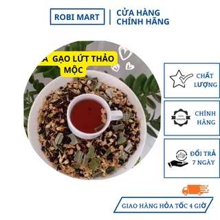 Trà gạo lứt đậu đen xanh lòng đậu đỏ hoa nhài lá dứa cỏ ngọt Robimart gói 1kg giảm cân, mát gan, giúp ngủ ngon