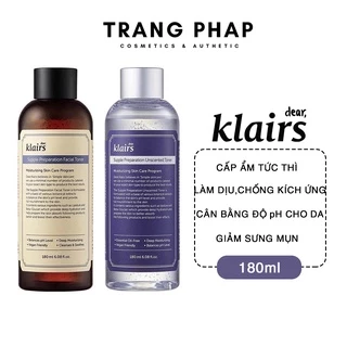 Nước hoa hồng Dear, Klairs Supple Prepation Facial Toner 180ml