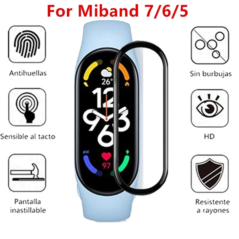 Miếng Dán Bảo Vệ Màn Hình 3D Cho Mi Band 7 6 5 Xiaomi Miband 5 6 7 Miband 7