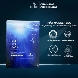 Mặt nạ giấy tinh chất tảo biển dưỡng ẩm trắng da nâng tone ngừa mụn Bergemi Deep Sea 30g [1 miếng]