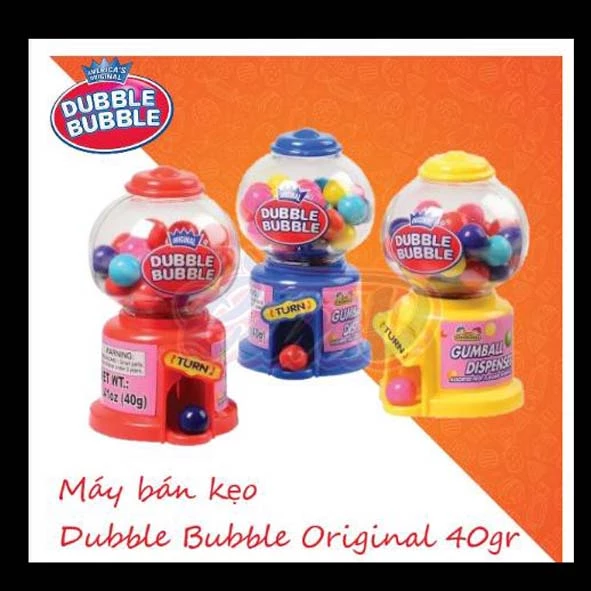 Set 3 Máy bán kẹo Dubble Bubble Original Mỹ 40gr nhiều màu
