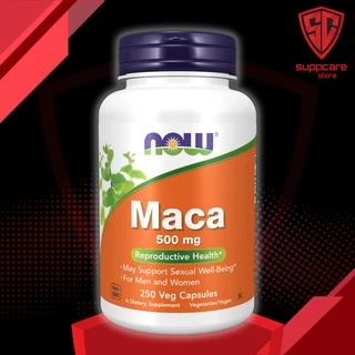 Tăng Sinh Lý | NOW Maca 500 mg [100 - 250 Viên] - Viên Uống Tăng Cường Sinh Lực - Chính Hãng Suppcare