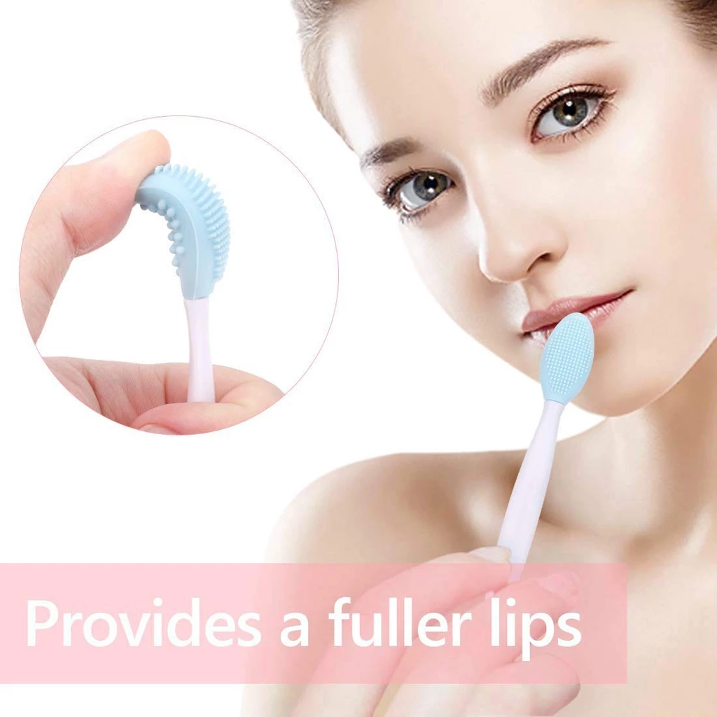 Cọ silicon hai mặt làm sạch tẩy tế bào chết cho mặt mũi môi