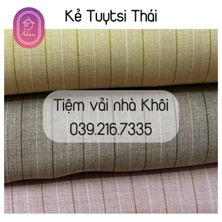 Vải kẻ Tuytsi Thái thời trang may áo, váy, quần, phụ kiện, trang trí, họa tiết đều đẹp, chất thoáng mát co dãn tốt