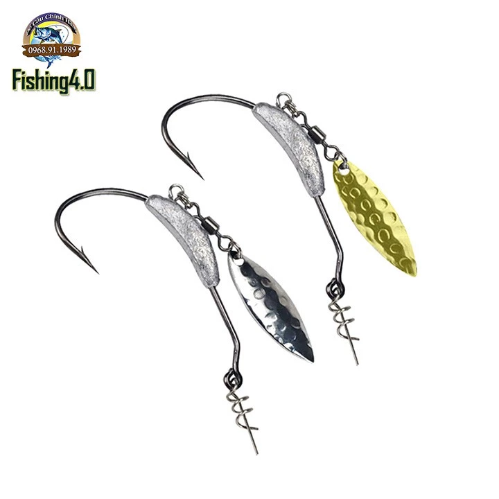 Lưỡi câu cá lóc - Câu Lure mồi mềm - Lưỡi có thìa đủ kích thước 2g - 3g - 4g - 5g - 6g - 7g - 9g - KK03