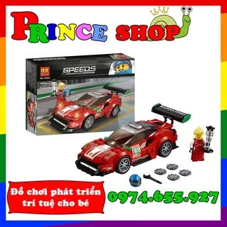 Bộ xếp hình xe đua Speed Champions Ferrari 488 GT3 Scuderia Corsa Lari/Bela 10943 (75886)