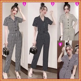 Đồ Bộ Nữ Cao Cấp 🌸FREESHIP🌸 Set nguyên bộ áo tay ngắn quần dài họa tiết xinh xắn J1112