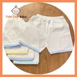 COMBO 5 Quần đùi sơ sinh Trắng JOU cho bé trai, bé gái - chất vải cotton 100% mềm, minj, mát- hàng đẹp