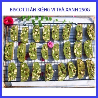 Bánh Biscotti nguyên cám giảm cân vị trà xanh 250G