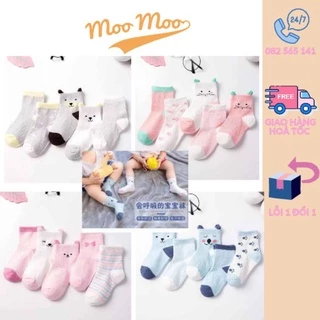 Set 5 đôi tất cao cổ đáng yêu cho bé cực mềm mịn