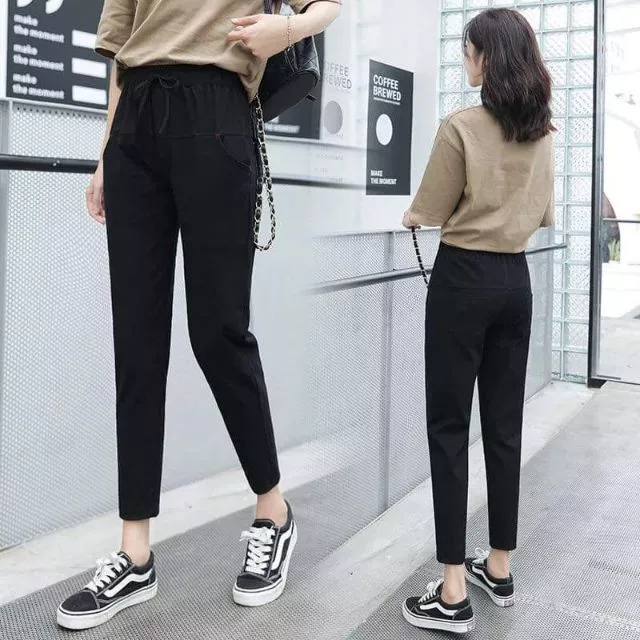 Quần baggy vải đũi nữ 4 màu