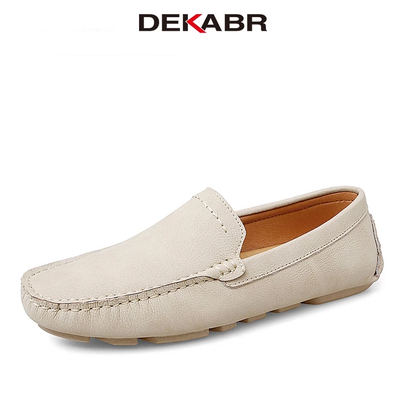 DEKABR Plus Size 38 ~ 47 Nam Loafer Thời Trang Mùa Hè Giày Cổ Điển Nhẹ Nam Lái Xe Giày Đế Bằng Chống Trơn Trượt