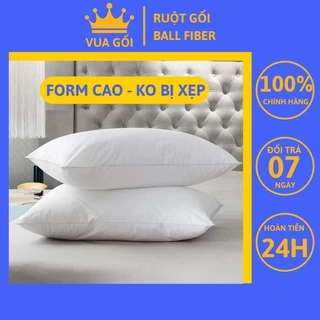 Ruột Gối Nằm Ép Hơi Cao Cấp Bông Ball VUA GỐI Premium Pillow Êm Ái, Kháng Khuẩn Chuẩn Khách Sạn