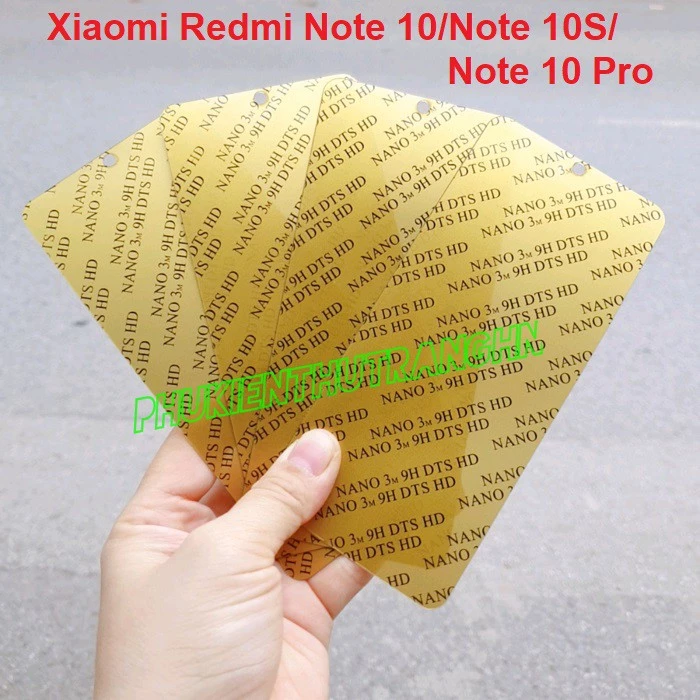 Dán cường lực dẻo Nano Xiaomi Redmi Note 12 Note 12 Pro Note 10 10S Note 10 Pro Redmi 10 mặt trước trong suốt full 98%