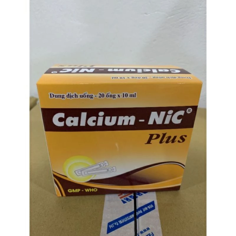 Calcium Nic Plus - Hộp 20 ống x 10ml - Hàng công ty phân phối chính hãng.