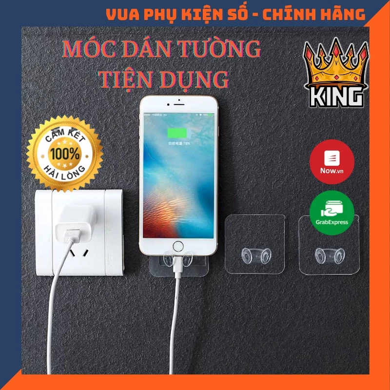 Combo 3 Móc dán tường treo củ sạc - cáp sạc - tai nghe và các vận dụng gia đình