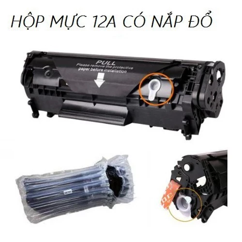 Hộp mực dùng cho máy in Ca.non 2900 CÓ LỔ ĐỔ MỰC, XẢ THẢI - Mã 12A/303