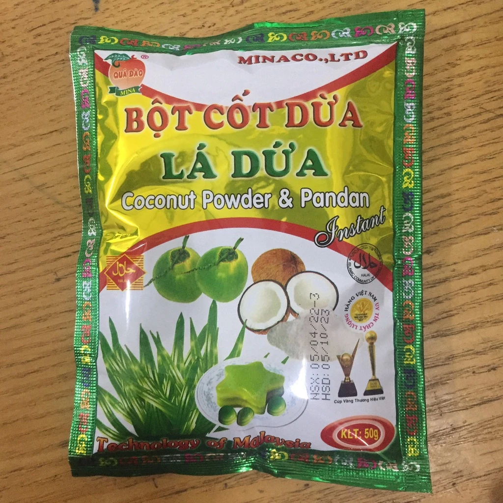 Bột Cốt Dừa Lá Dứa 50g / bột cốt dừa lá dứa