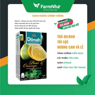 Trà Dilmah Pear & Orange (Hương Cam Lê) 30g 20 túi x 1.5g - Tinh hoa trà Sri Lanka