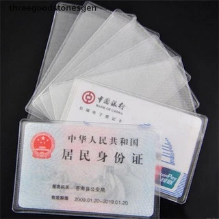 Set 10 Bao Đựng Thẻ ID Bằng Nhựa PVC Trong Suốt