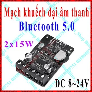 Mạch khuếch đại âm thanh Bluetooth 5.0 XY-P15W DC 8~24V (Vỏ mica bán riêng)