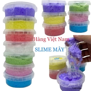 Slime mây HÀNG VIỆT NAM hũ nhựa siêu to bé chơi thoải mái, thư giãn sau giờ học, slam an toàn cho bé tạo sân chơi bổ ích