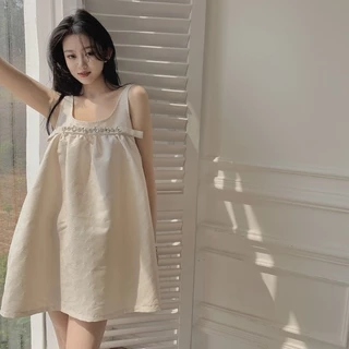 Đầm Không Tay Dáng Chữ A Phong Cách Hàn Quốc Thời Trang Cho Phụ Nữ