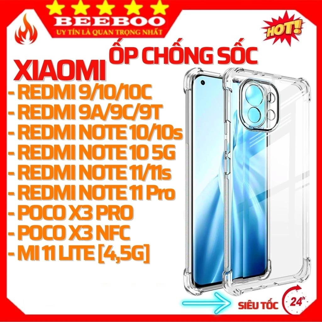 Ốp lưng Xiaomi Redmi Note 10 11 12 13 14 Redmi 15 14 13 13x 13c 12 12x 11 4G 5G 10 Pro Poco Mi 11 12 13 14T - Chống Trầy