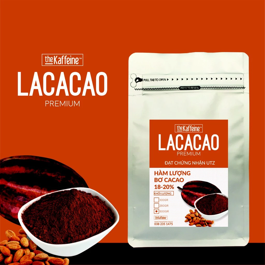 Bột Cacao Nguyên Chất LACACAO PREMIUM 100g The Kaffeine