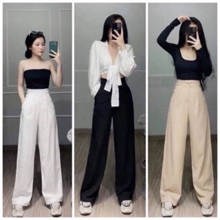 Quần culottes đũi xuông dài_N009