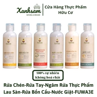 NƯỚC RỬA TAY, RỬA CHÉN, NƯỚC GIẶT, NGÂM RỬA THỰC PHẨM, VỆ SINH BỒN CẦU 100ML Fuwa3e - XanhSam Organic